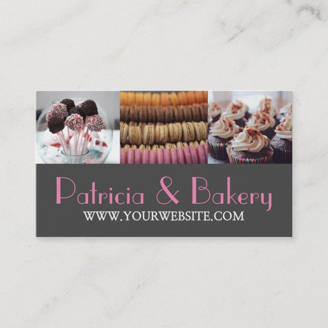 Visita Modern Bakery Catering Sweets Compra Cartão de vis (Frente)