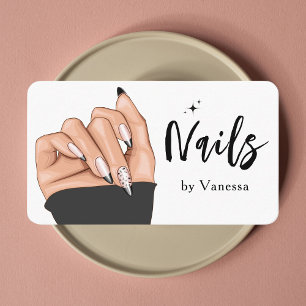 Visita Moderno Artista Nail Salon Qr Code Cartão de visit