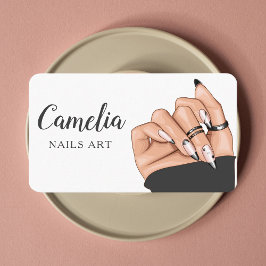 Visita Moderno Artista Nail Salon Qr Code Cartão de visit