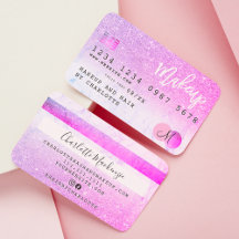 Monograma de mármore roxo, cor-de-rosa, com cartão