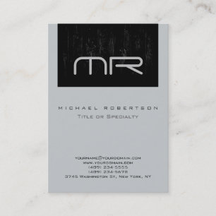 Visita Monograma Moderno Efeito da Madeira Cartão de visi