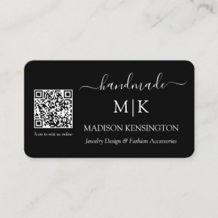 Visita Monograma ou adição de logotipo Cartão QR comercia