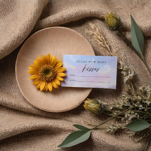 Visita Na Nuvem 9 Quantos Kisses Cartão De Jogo De Chá de (Criador carregado)