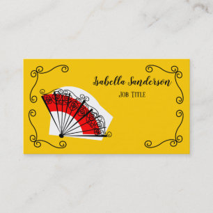 Visita Nome do canto do ventilador espanhol cartão de vi