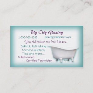 Visita O cartão de negócio da banheira do Victorian