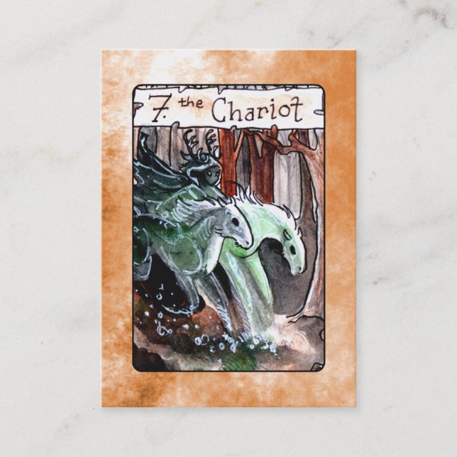Visita O cartão de Tarot do Chariot (Frente)