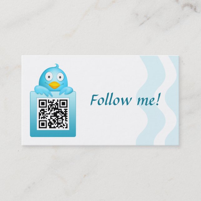 Visita O código de QR segue-me modelo de cartão de (Frente)