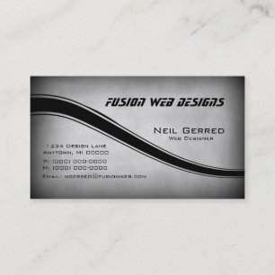 Visita O Grunge curva o cartão de visita, cinza