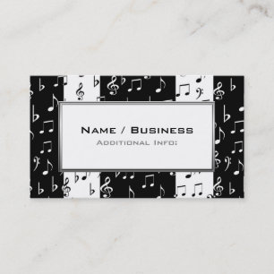 Visita O Musical preto & branco listra o cartão de visit