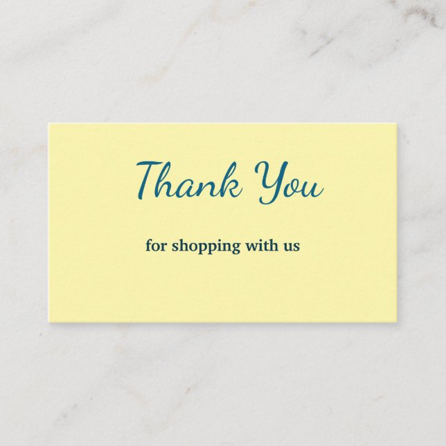 Visita Obrigado clássico branco azul que você cartão de v (Frente)