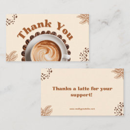 Visita Obrigado por uma Xícara de Café Cartão de Agradeci