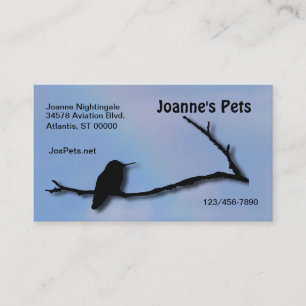 Visita Ônibus. Cartão - Silhuette de Hummingbird