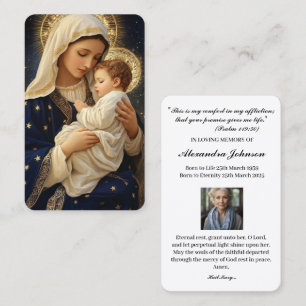 Visita Oração Católica Religiosa Virgem Maria Cartão de N