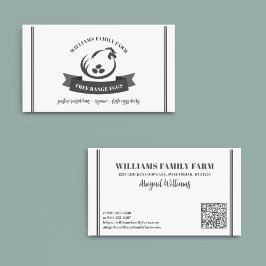 Visita Ovos de Fazenda de frango da família Cartão de vis