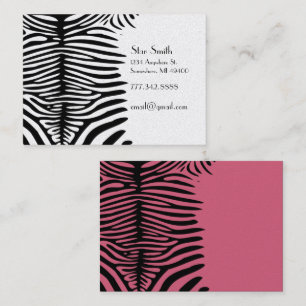 Visita Pele de Zebra Clássica em Qualquer Cartão de Cores