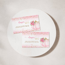 Pequena Fralda de Bebê Floral de Abóbora Cartão Ra