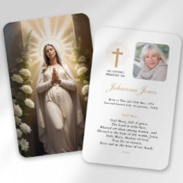 Visita Perda Funeral Ave Maria Oradora Cartão de condolên