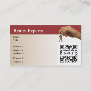 Visita Peritos do Realty do modelo de cartão de negócio