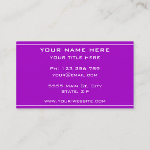 Visita Personalize seu próprio Design Purple Cartão de vi