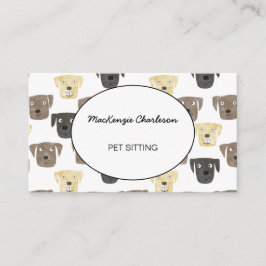 Visita Pet Sitting Labrador Retriever Dog Cartão de visit