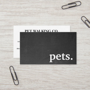 Visita Pets modernos de chalkboard. cartão de fidelidade
