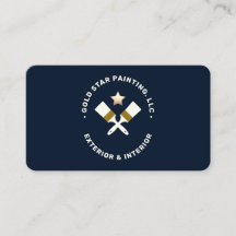 Pintor de Casa Cruzado Pintar Pincéis Cartão de vi