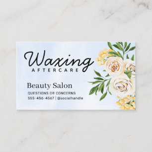 Visita Primavera Watercolor Waxing Aftercare Cartão de v