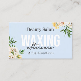 Visita Primavera Watercolor Waxing Aftercare Cartão de v