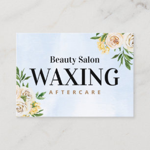 Visita Primavera Watercolor Waxing Aftercare Cartão de v