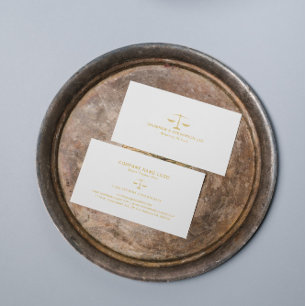 Visita Procurador Na Escala Dourada Da Lei Cartão de visi