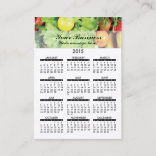 Visita Produtos frescos do calendário do cartão de visi