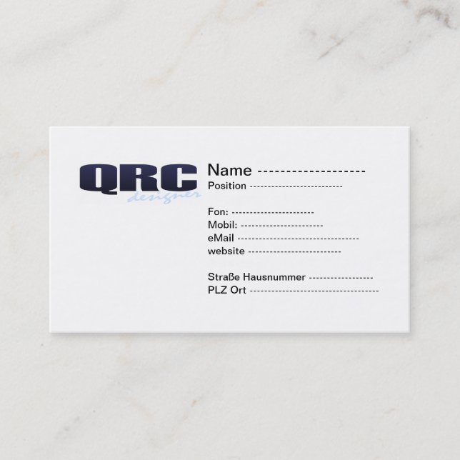 Visita QR código cartão de presentação (Frente)