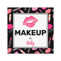 Aquarela Makeup Artist Glam Square Cartão de visit