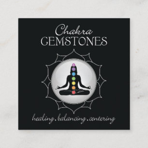 Visita Quadrado Cartão da carteira de pedra preciosa de Chakra