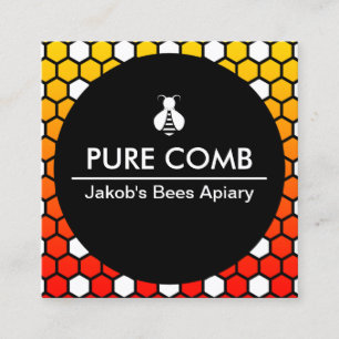 Visita Quadrado cartão de abelha hexa honeycomb