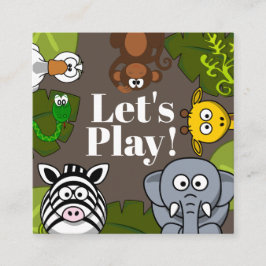 Visita Quadrado Cartão de animais divertidos para reprodução de cr