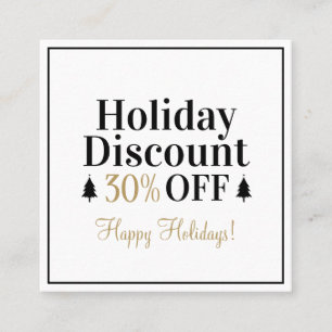 Visita Quadrado Cartão de desconto de férias