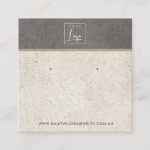 VISITA QUADRADO CARTÃO DE EXIBIÇÃO DE OUVIDO DE ESTUDO DE CINZA