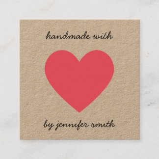 Visita Quadrado Cartão de Exibição de Pontes de Ouvido com Coração