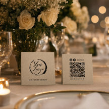 Cartão de Marca de Papel Artesanal com Código QR