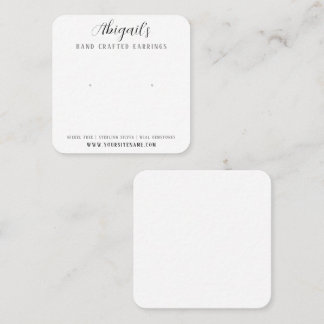 Visita Quadrado Cartão de ouvido simples e elegante