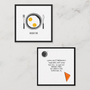 Visita Quadrado cartão de passageiro do café da manhã da comunidad