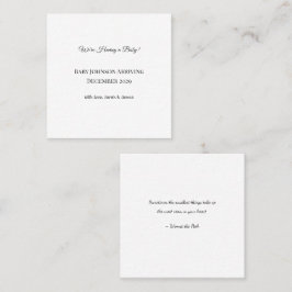 Visita Quadrado Cartão de Revenda de Bebê Personalizado