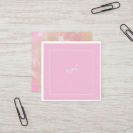Visita Quadrado Cartão de saudação de negócios rosa-claro