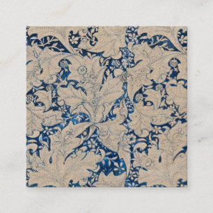 VISITA QUADRADO CARTÃO DE VISITA: WILLIAM MORRIS : WALLFLOWER