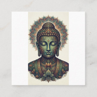 Visita Quadrado Cartão de VisitaArte Pacífica do Buda Dhamma - Pro