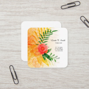 Visita Quadrado Cartão de Visitação Empresarial