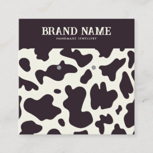 Visita Quadrado Cartão de Visor de Padrão de Boho de vaca