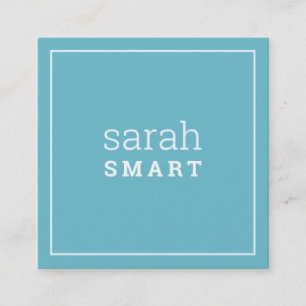Visita Quadrado CHAMANDO CARTÃO de cor azul-turquesa moderna