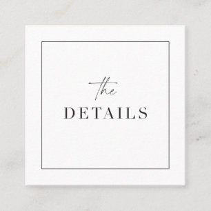 Visita Quadrado Clássica Detalhes do Invólucro Analisar Cartão de 